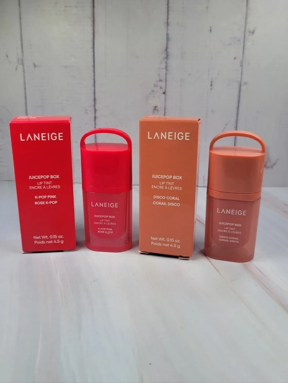 2 X Laneige JuicePop Box Hydrating & Lightweight Lip Oil Tint Bundle NEW!